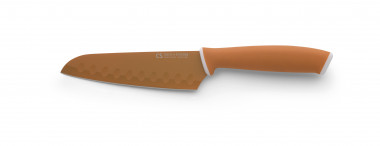 CS-GOOD4U Santokumesser orange 13,5 cm mit Schutzhülle 