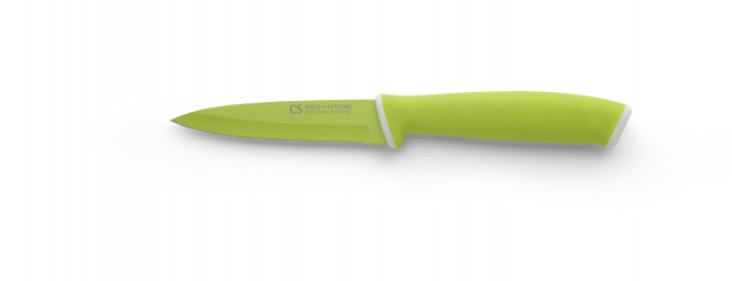 CS-GOOD4U Küchenmesser grün 9,5 cm mit Schutzhülle 
