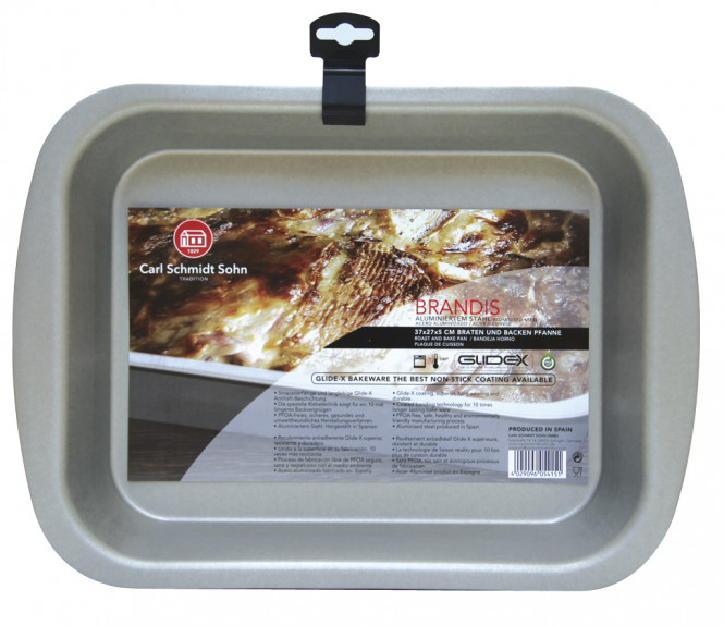 BRANDIS Auflaufform 0,4 mm mit Antihaftbeschichtung 37x27x5 cm 