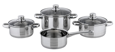 BELM Cookware set 18/0 16-16-18-20 cm 7 pcs in gift box 